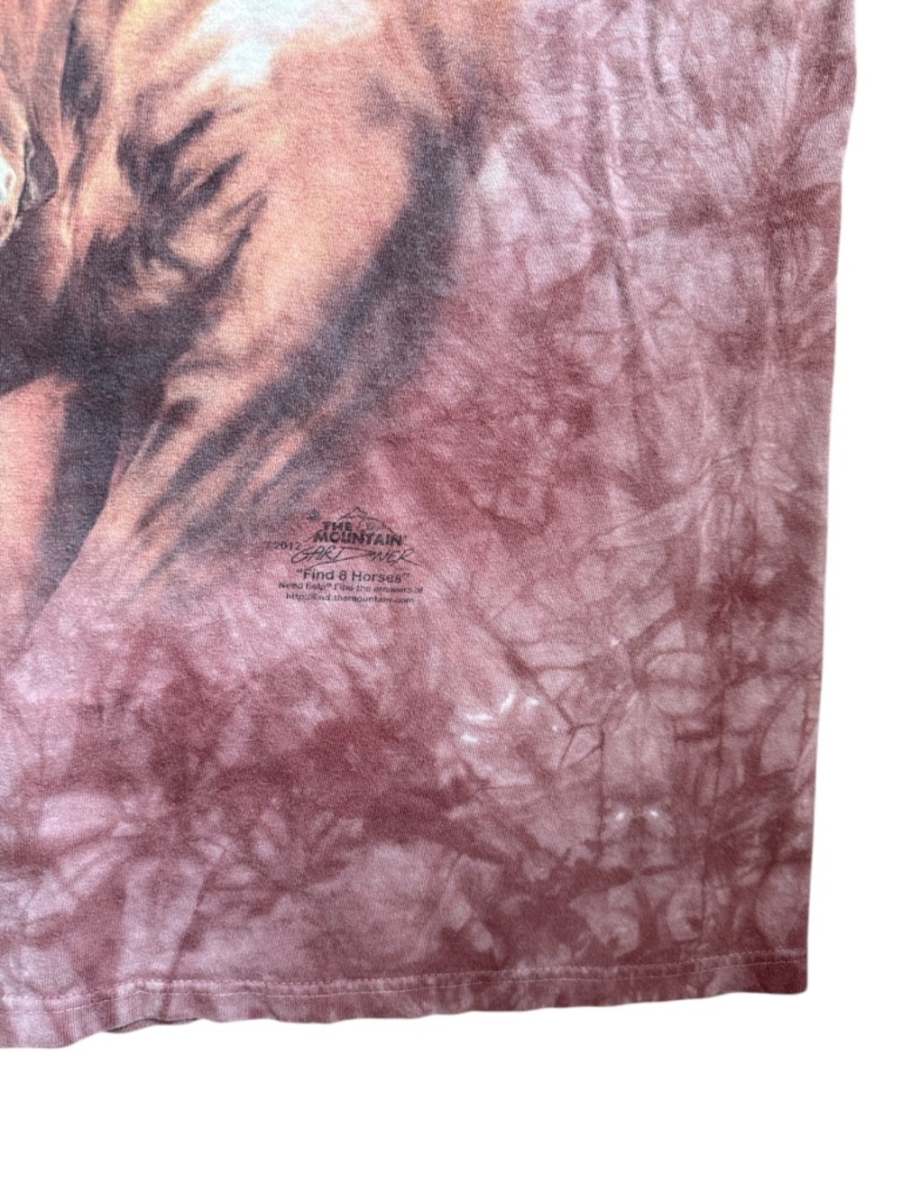 The Mountain Wild Horses Tie Dye T Shirt 2XL Red Graphic Tee - Picture 5 of 8
